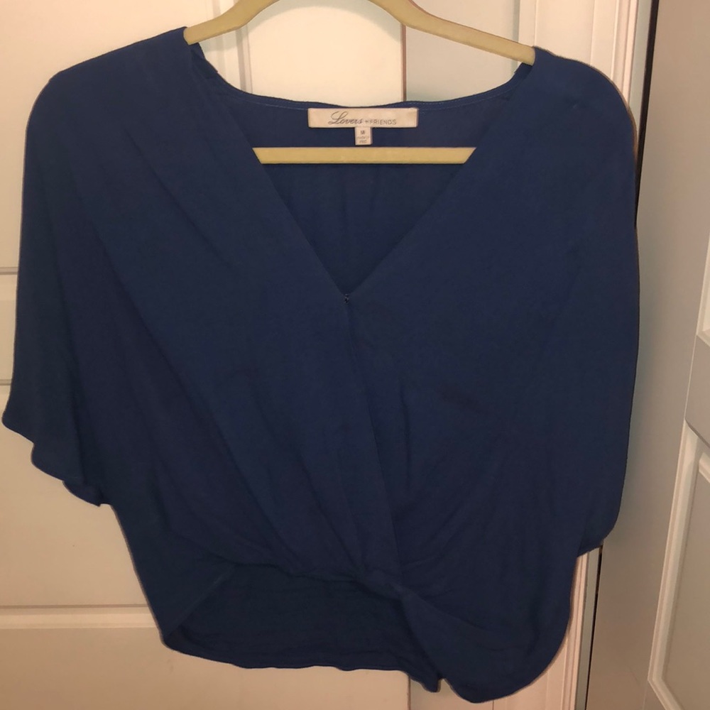 Lovers + Friends blue top